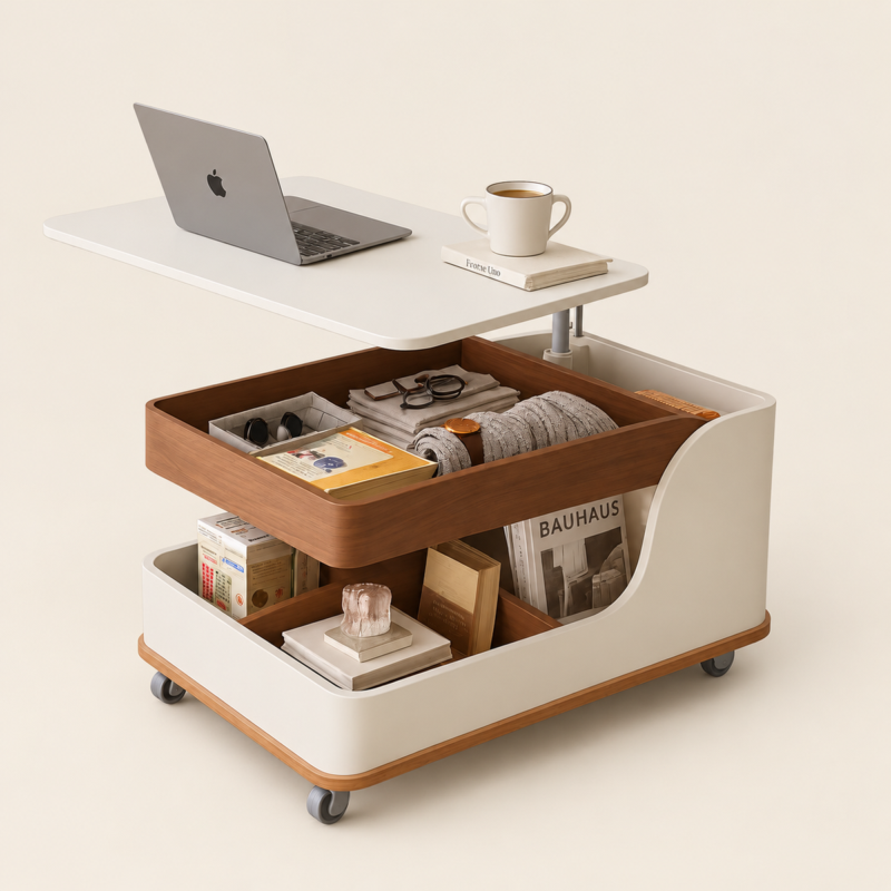 Creative Modern Beige Side Table - Costal | Majestic Home