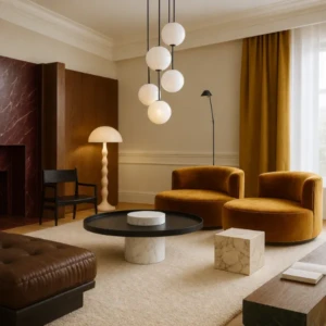 CREMA METAL & MARBLE COFFEE TABLE