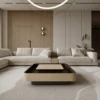 MACO WOOD & FAUX LEATHER COFFEE TABLE - luxury furniture Dubai UAE