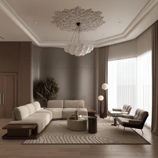 Beige Wood Coffee Table