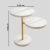 White Gold Side Table - Normi | Natural Stone | Majestic Home