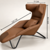 Arina Lounge Chair Modern Faux Leather Chair 7 Features Metal Legs Luxury Seating Design 2026