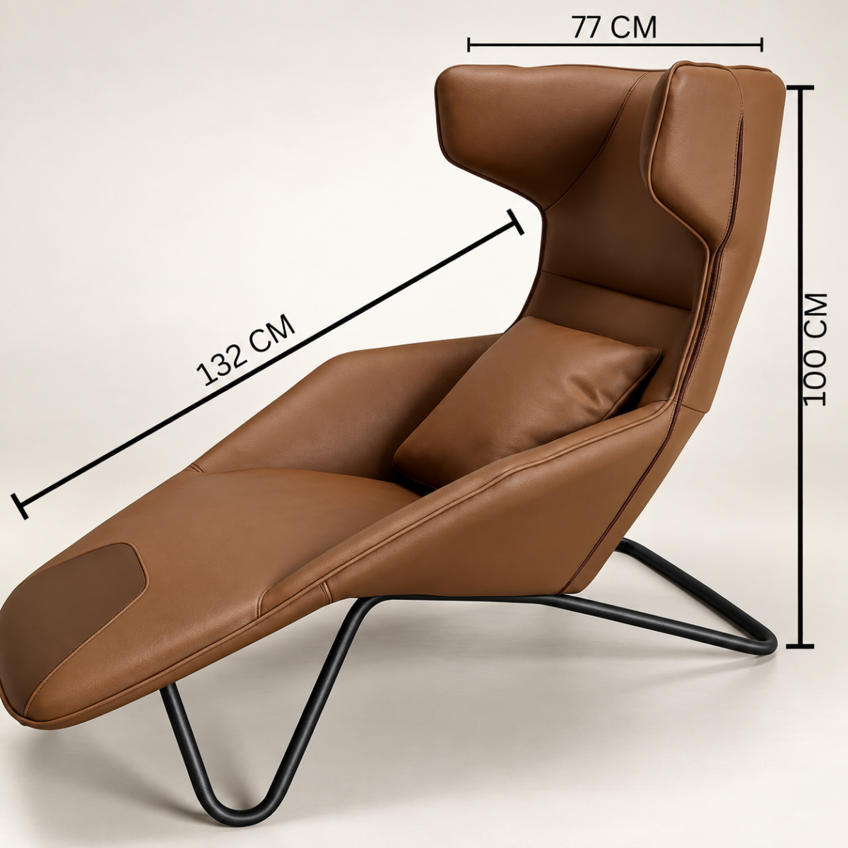 Arina Lounge Chair Modern Faux Leather Chair 7 Features Metal Legs Luxury Seating Design 2026
