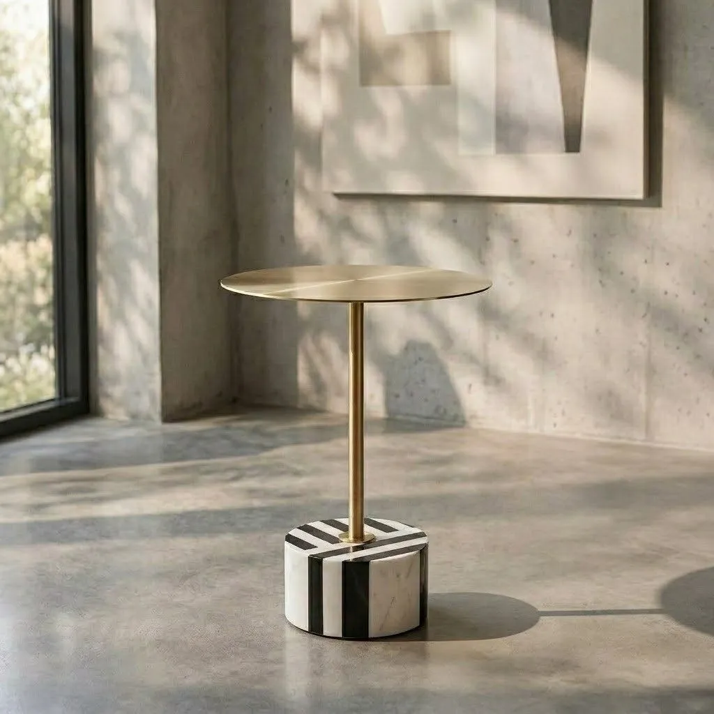 Gold Marble Side Table