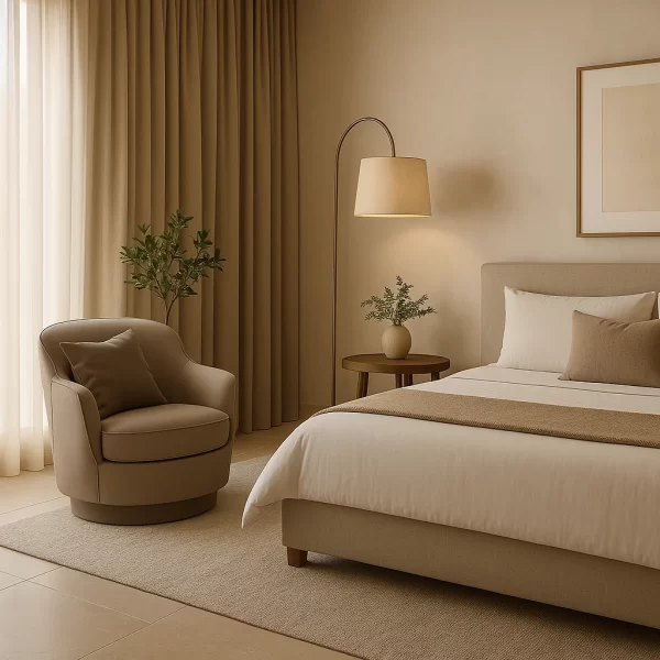 Beige Fabric Chair