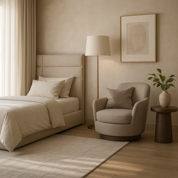 Beige Fabric Chair