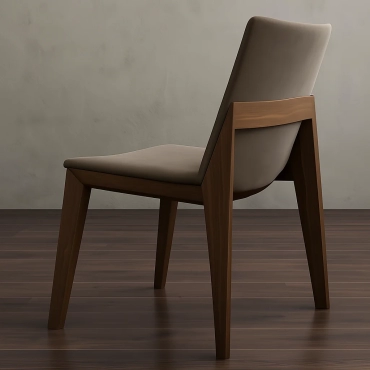 Taupe Leather Dining Chair