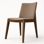 Taupe Leather Dining Chair
