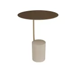 Gold Travertine Side Table