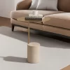 Gold Travertine Side Table