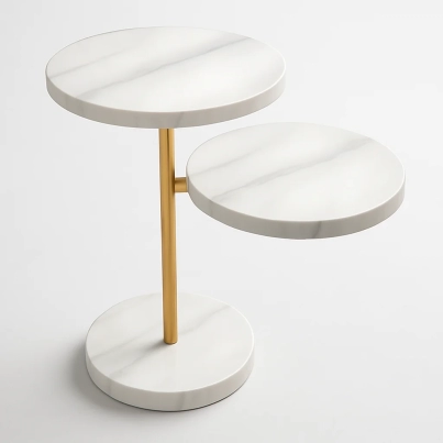 White Gold Side Table