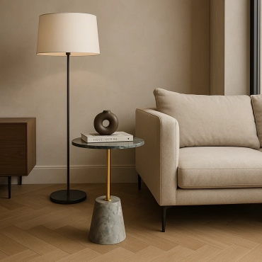 Grey Gold Side Table