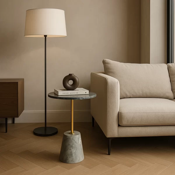 Grey Gold Side Table