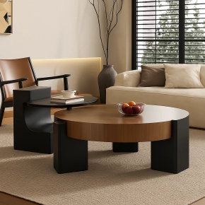 Walnut Glass Coffee Table