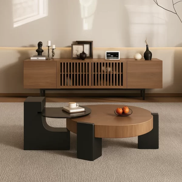 Walnut Glass Coffee Table