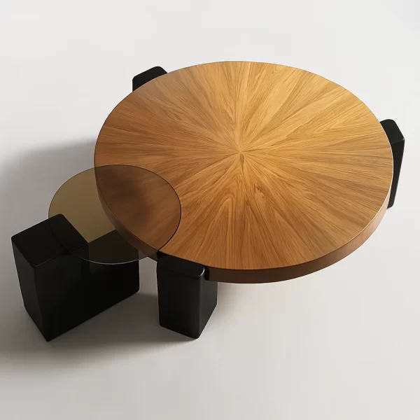 Walnut Glass Coffee Table