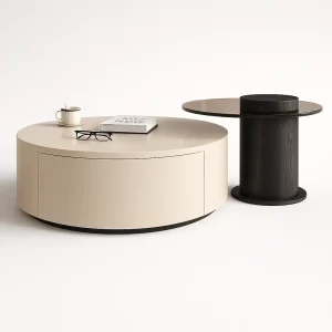 Beige Wood Coffee Table