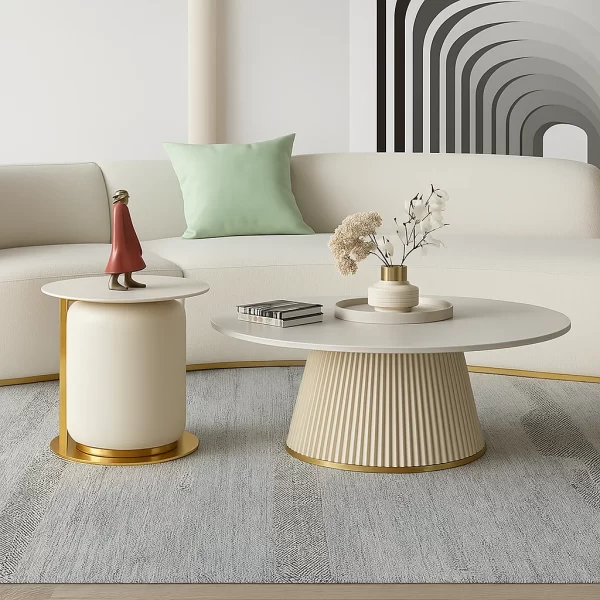Sintered Stone Stainless Steel Coffee Table