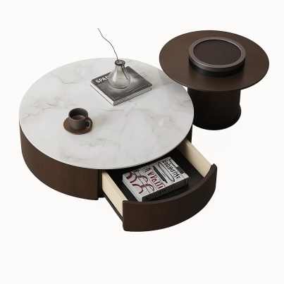 Sintered Stone Glass Coffee Table