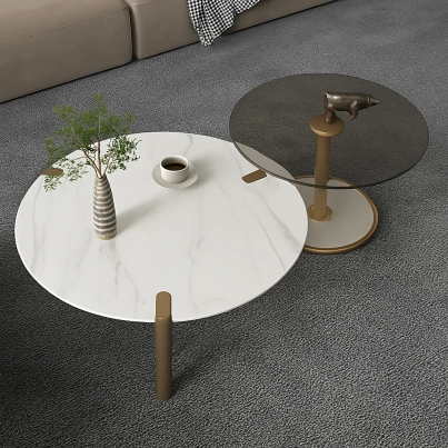 Sintered Stone Glass Coffee Table Set
