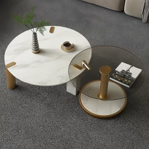 Sintered Stone Glass Coffee Table Set