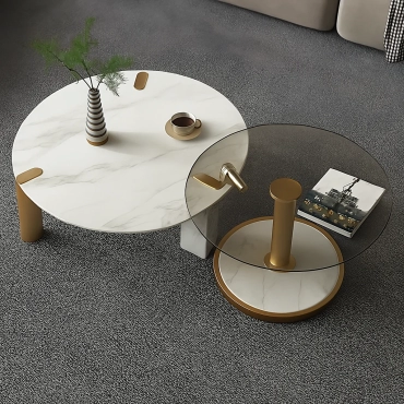 Sintered Stone Glass Coffee Table Set