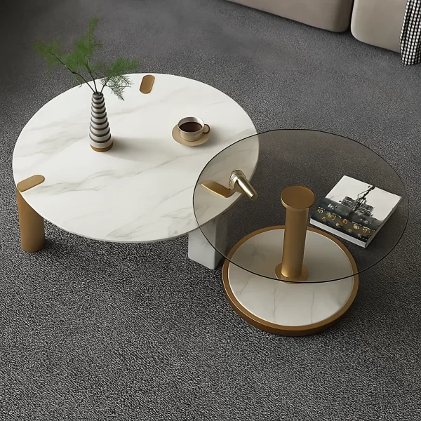 Sintered Stone Glass Coffee Table Set
