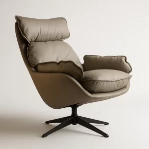 Beige Swivel Leisure Chair