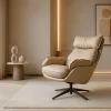 Beige Swivel Leisure Chair
