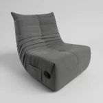 Grey Velvet Sofa Chair