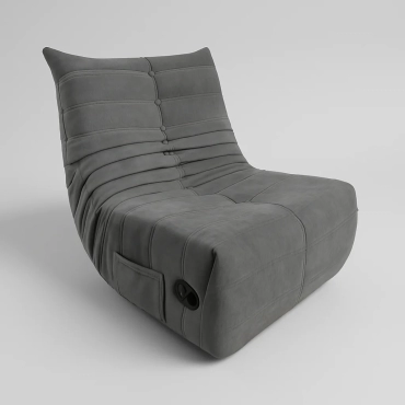 Grey Velvet Sofa Chair