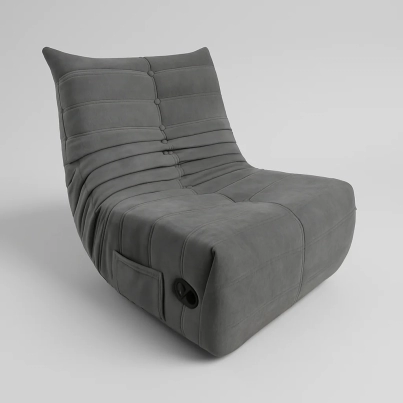 Grey Velvet Sofa Chair