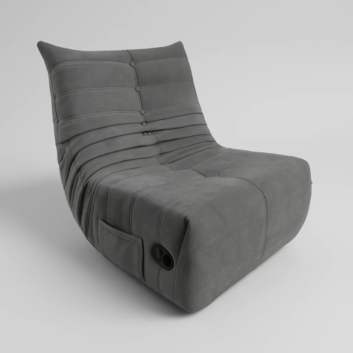 Grey Velvet Sofa Chair