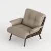 Beige Faux Leather Chair