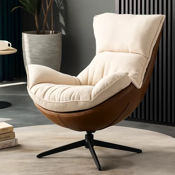 Faux Leather Lounge Chair