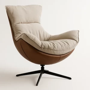 Faux Leather Lounge Chair