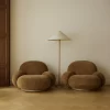 Brown Fabric Leisure Chair