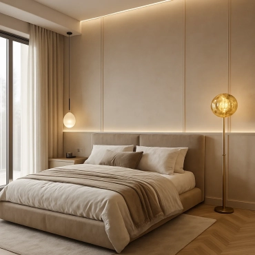 Gold Spiral Floor Lamp