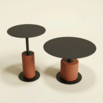 Elvie Black Concrete Side Table