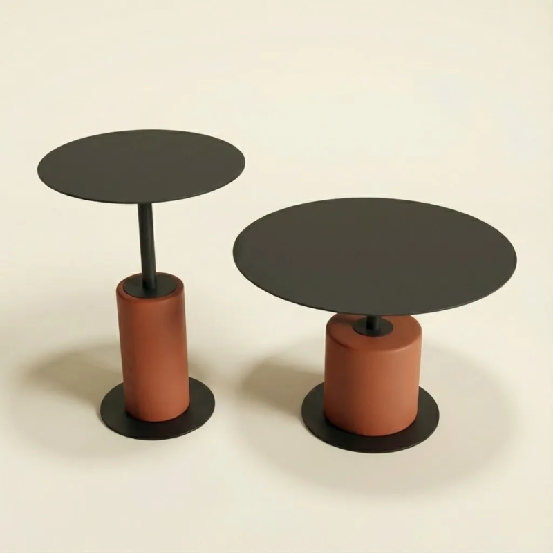 Black Concrete Side Table - Elvie | Modern Design | Majestic Home