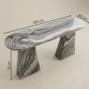 Gia Grey Marble Coffee Console Table 150cm | Luxury Modern Marble Console UAE
