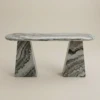 Gia Grey Marble Coffee Console Table 150cm | Luxury Modern Marble Console UAE