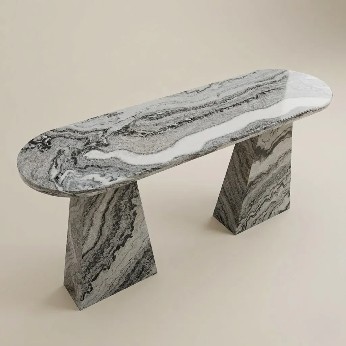 Gia Grey Marble Coffee Console Table