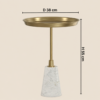 KALY ELEGANT METAL & MARBLE SIDE TABLE - luxury furniture Dubai UAE