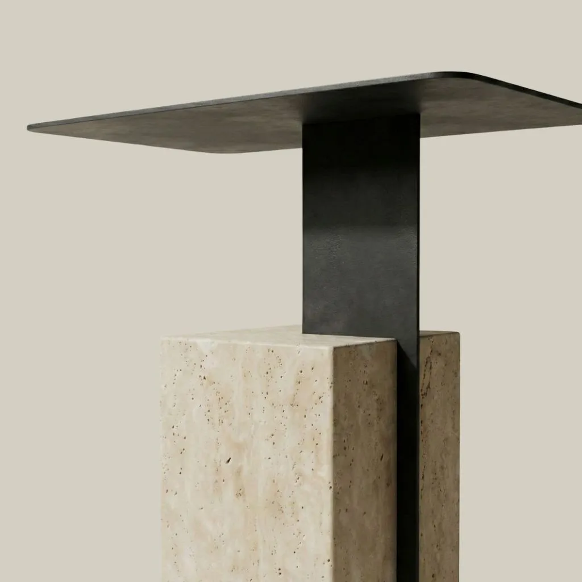 Beige Black Side Table - Lanny | Modern Design | Majestic Home (2026)