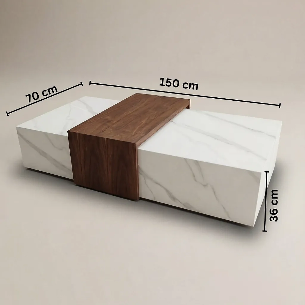 5 Luxury Marble Wood Coffee Table Designs for Modern Living Rooms