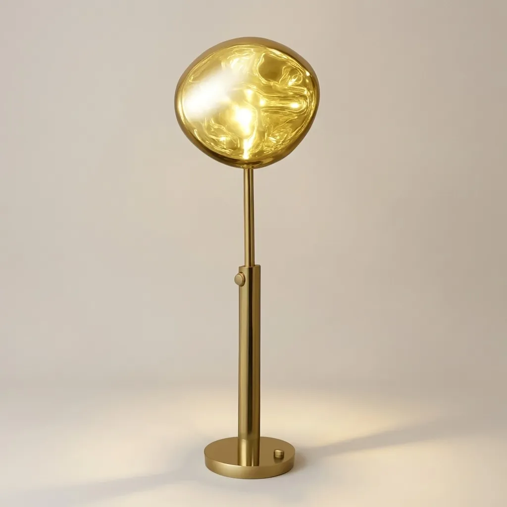 Gold Spiral Floor Lamp