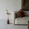 LIMA MODERN SINTERED STONE WITH WOOD SIDE TABLE - luxury furniture Dubai UAE