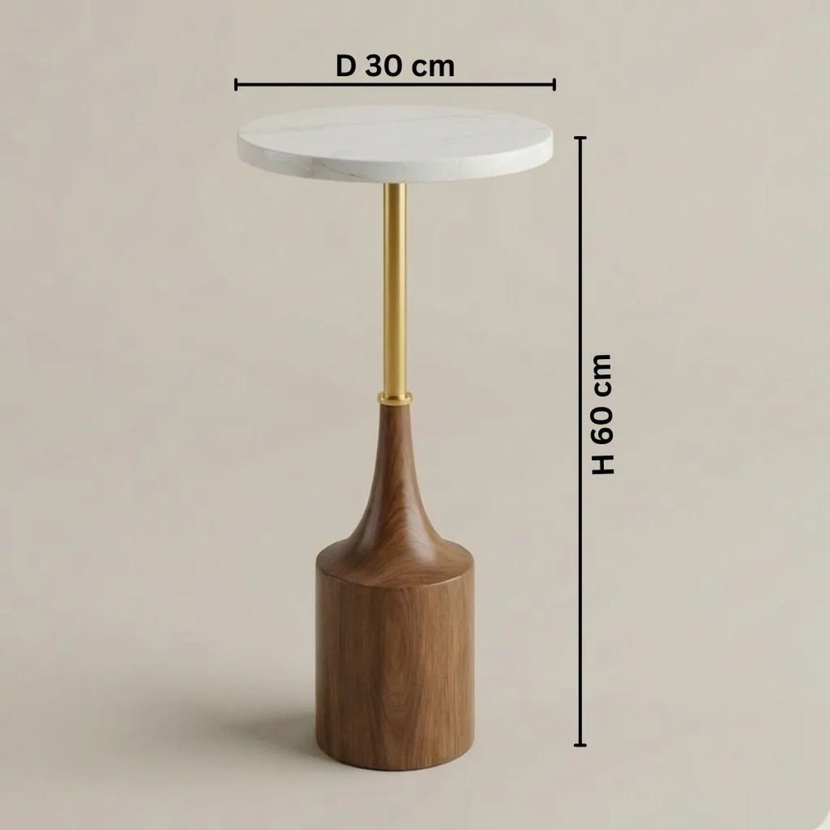 Modern Gold Round Table - Lima | Multi-Material | Majestic Home (2026)