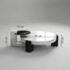 Lony Modern Marble Coffee Table Set – Black & White Luxury Design (2-Piece)